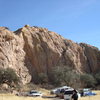 Sweet Rock, Cochise Stronghold.  Good and Plenty, the 5.7, starts on the left.  