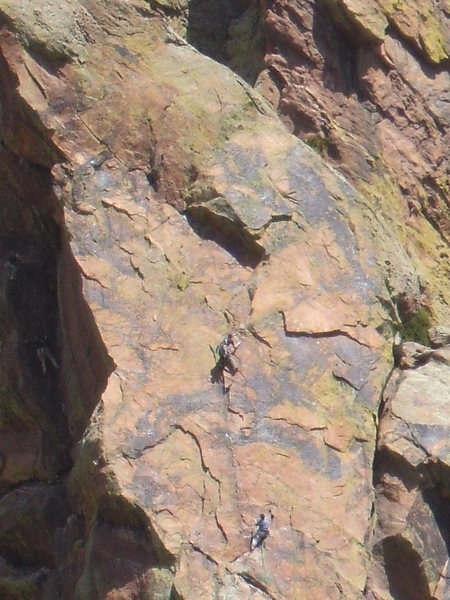 Climbers on the Super Slab.<br>
<br>
Photo: Bob Horan.