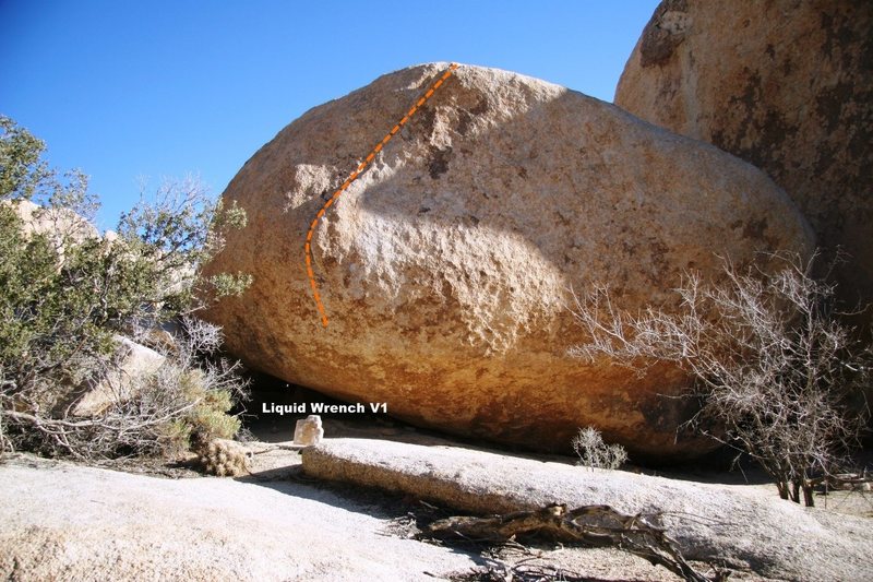 West face of Indian Cave Boulder Topo
