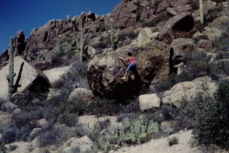 Bouldering in the Superstition Mountains, photo: Bob Horan Collection
