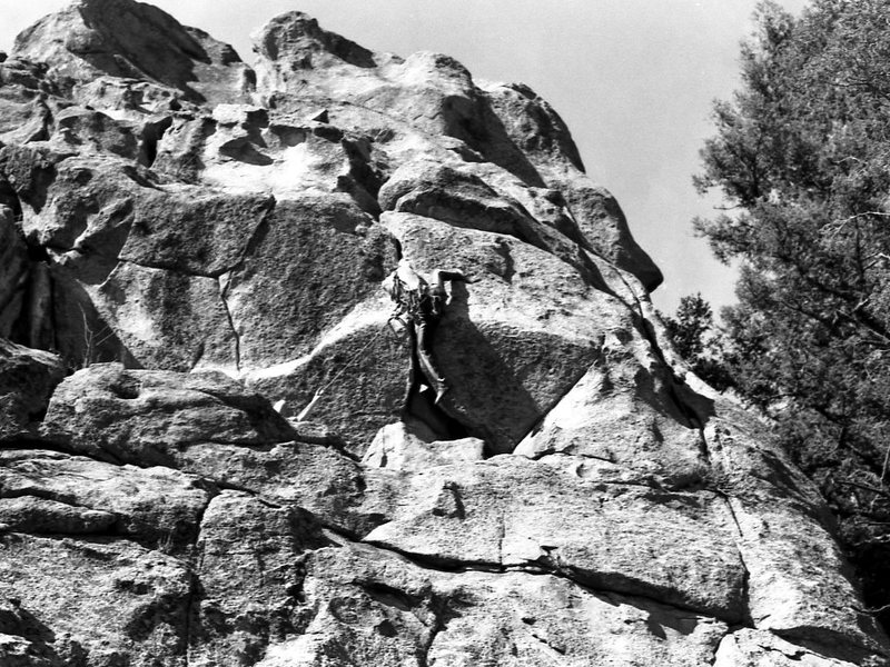 Chuck pulls down another hard first ascent in the Evergreen area.