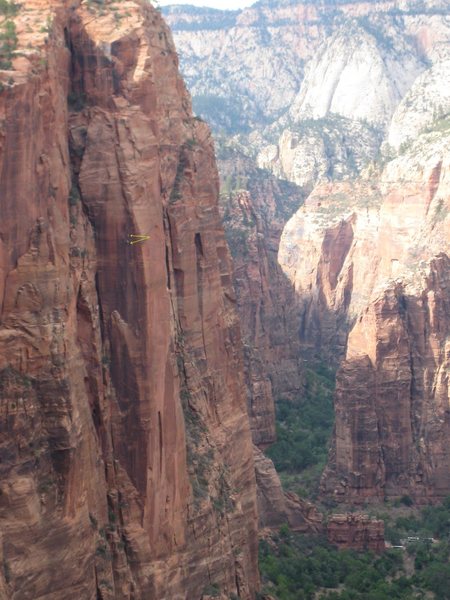 Yellow Arrows = Climbers