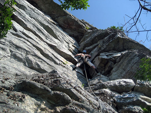 The third pitch...pretty nice climbing.