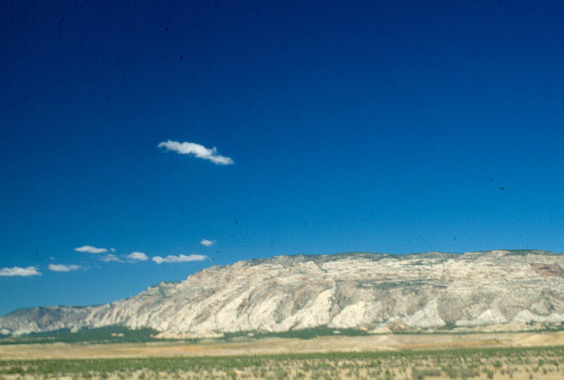Flatirons. NW CO, near Dinosaur National Monument. Flatirons are produced by erosion of an uplifted rock. Compare the Flatirons near Boulder, CO.