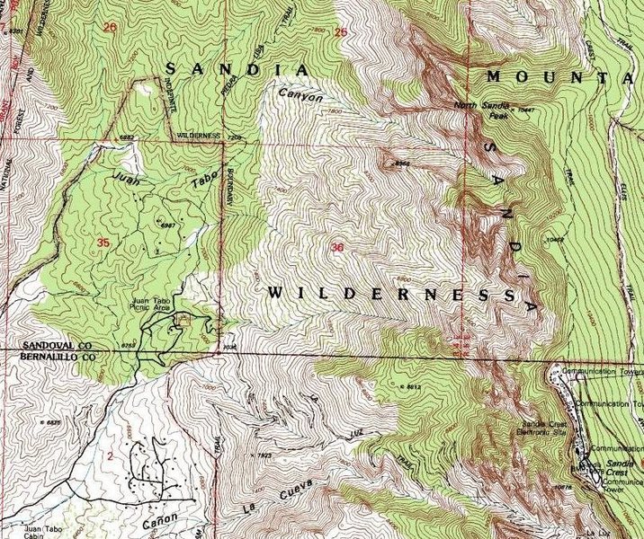 Rock Climbing in Juan Tabo Canyon, Sandia Mountains