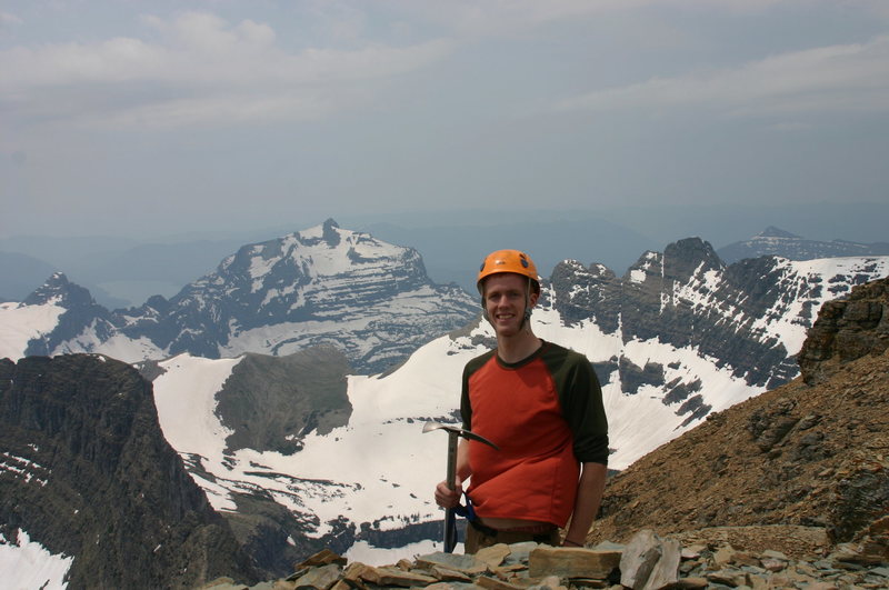 Mt. Reynolds after ascent of North Face, GNP, Montana, Summer 08.'