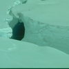 Crevasse in the Kahiltna Glacier, Denali, AK.  These crevasses begin to open in late June (or earlier).