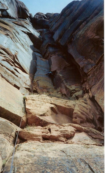 Jason on the 1st ascent.