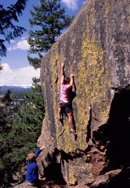 Great bouldering at the Sacred Cliffs, photo: Bob Horan Collection.