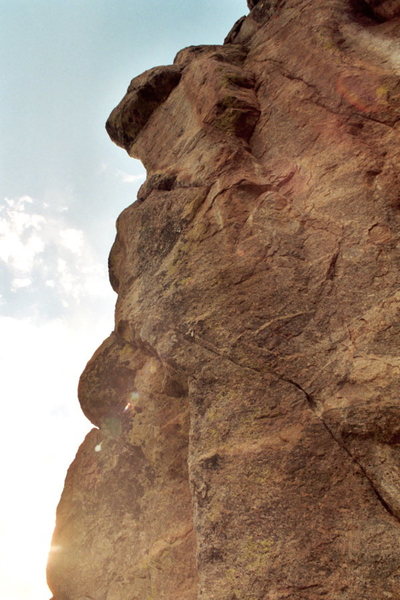 High Test 12- on the Forbidden Fruit Formation at the sport park in Boulder Canyon. (Photo Tara Gee)