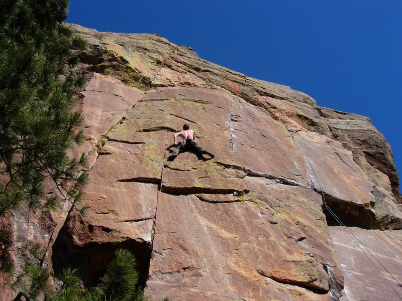 Alex Honnold onsighting Fraid Line.
