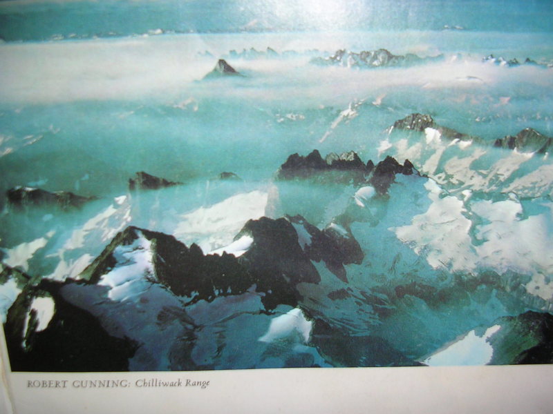 Chilliwack Range II<br>
<br>
Photo by Robert Gunning on page 81 of<br>
The Wild Cascades, by Harvey Manning & Sierra Club 1965. <br>
<br>
The Wild Cascades was a huge book published to support the creation of North Cascades NP. Found only in libraries now. Harvey Manning's writing is excellent mentoring for those new to life on the trail.<br>