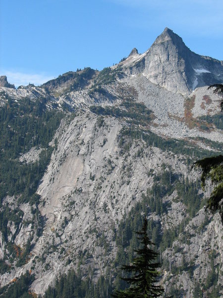 View of Roan Wall & Salish Peak from Squire Creek Pass
