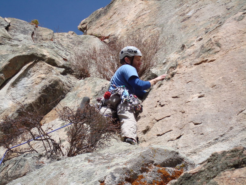Working my way up the route.