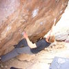 Drilled Pockets Right V5 at the Silverbell Boulders, Tucson,AZ