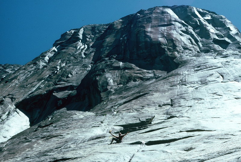 Steve Schneider and Heather on the Free Blast. Triple Direct- Yosemite, with Dan Brennan. 1997?