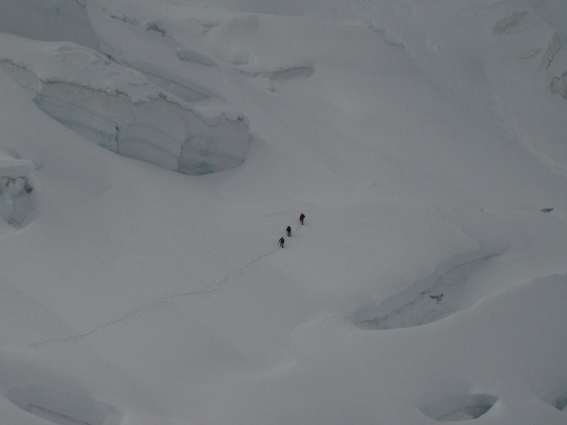 Slopes below the headwall