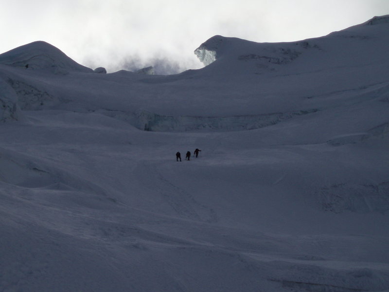 Approaching the headwall