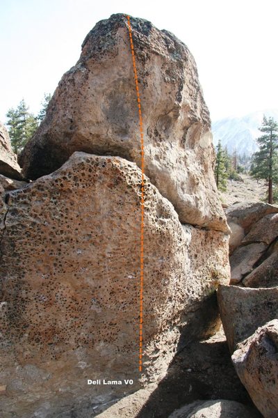 Hawkins Boulder North Face Right Topo