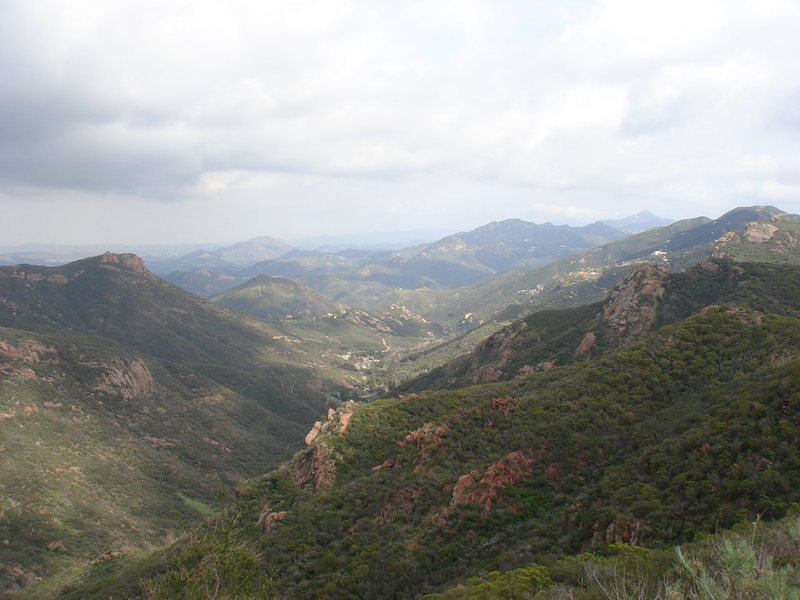 Looking down the valley to the northeast? from the trail. Beautiful country.