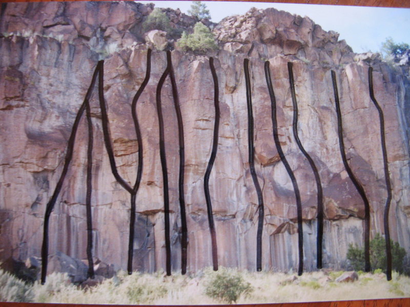 Middle-left portion of the Playground. 4th route from the left (including variations) is Texas. Someone with Photoshop should label these.