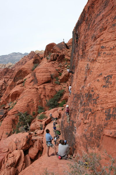 Nathen starting up the Climb<br>
Sacred Undergarment Squeeze Job<br>