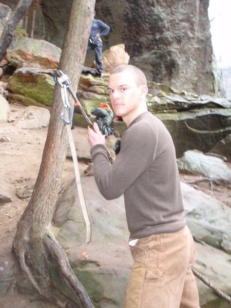 home made stick clip for a sopping wet To Defy The Laws of Tradition (10a)