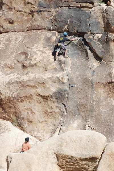 Lluis higher up. Photo by Scott Nomi.