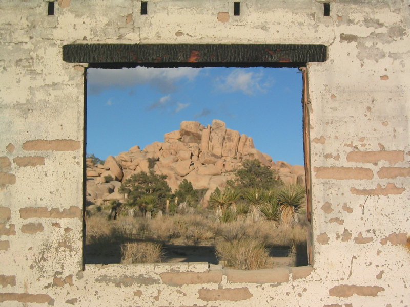 On the hike out of the Wonderland of Rocks in early evening sun in March 2009.