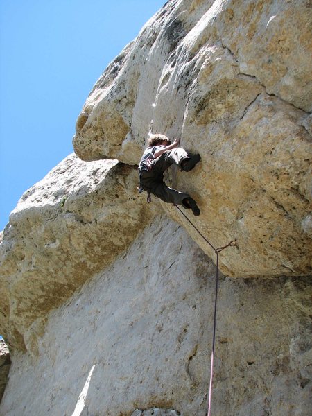 Onsighting wind and rattlesnakes 5.12a.