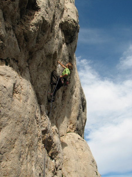 Onsighting Ruby Shooter 5.12b. One of the best routes i have done!!!!!