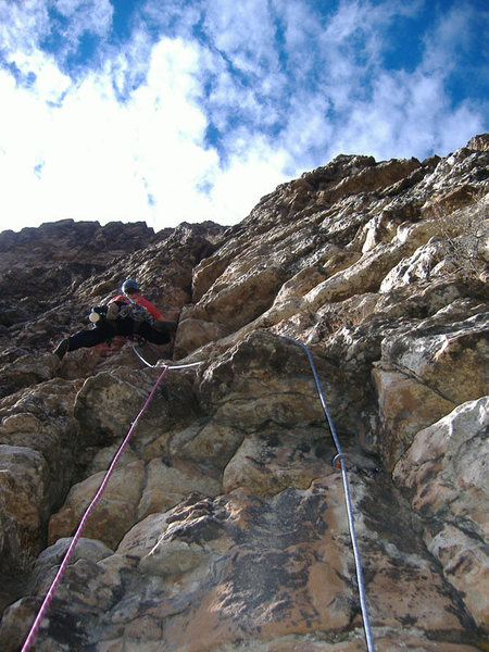 Pitch 3 on Mudflap Girl, Glenwood Canyon.