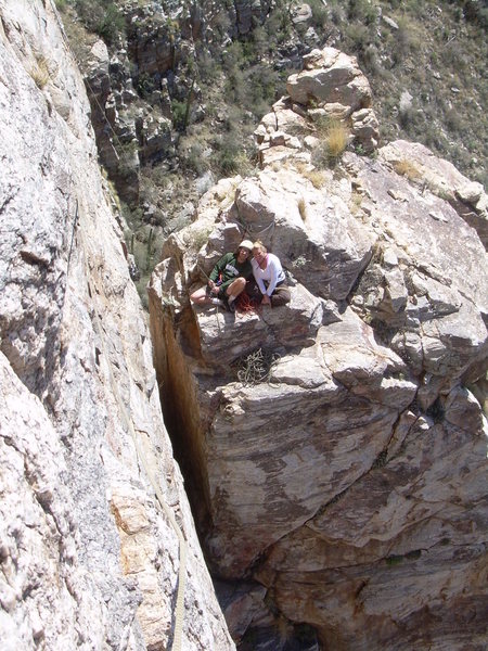 Jeff and Kimberly on top of the first pitch