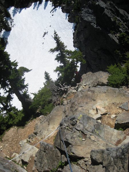 Half-way up third pitch (looking down).