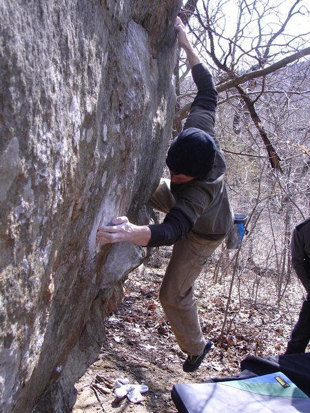 Dobbe squeezing hard.<br>
Photo: T. Melin