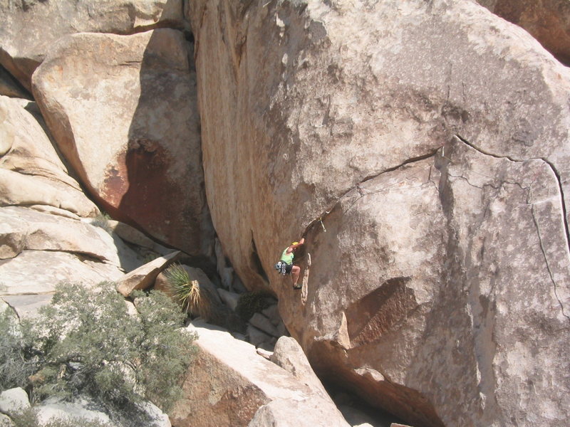 Me, finishing Chemical Warfare (5.10b) on Room To Shroom in the Wonderland of Rocks.