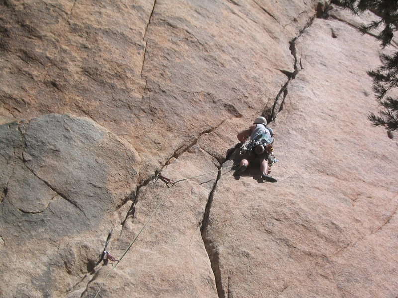 Hogan styling his repoint of Illusion Dweller (5.10b) - his FIRST 5.10b lead. Yowza!