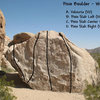 Photo/topo for the Pixie Boulder (West Face), Joshua Tree NP