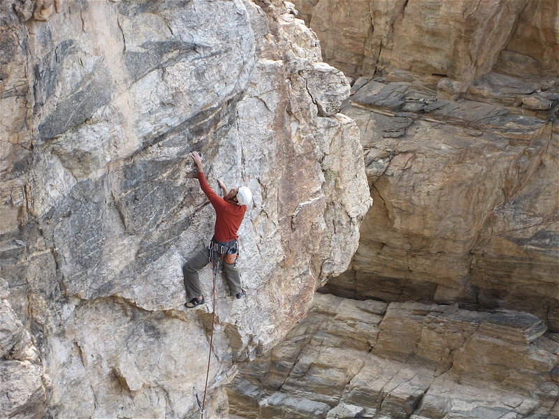 Jesse working through the first of numerous cruxes.