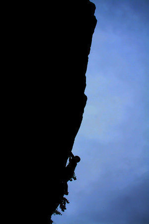 High Exposure Silhouette Climber- Shane Johnson; Photographer- Mike Murray