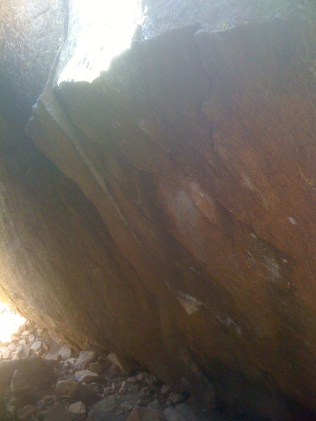 Cave Crack, looking a little blurry on a sunny day.