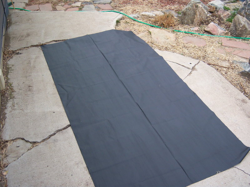 The material that I chose to cover the bottom of my bag with. It's a waterproof, tight weave, outdoor fabric.<br>