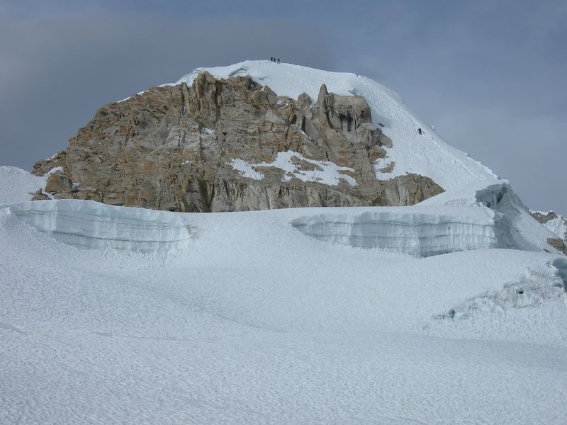 Last bit to the summit from the near the base of the summit pyramind, july, 2005.
