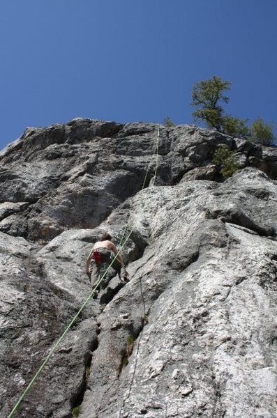 well when i set up this rope i thought it was a route... but i cant find it... so i dont know :).... i gave the rope to my friends saying " eh.. i think its like 5.6 :)"