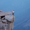 Hanging out on the edge of Half Dome