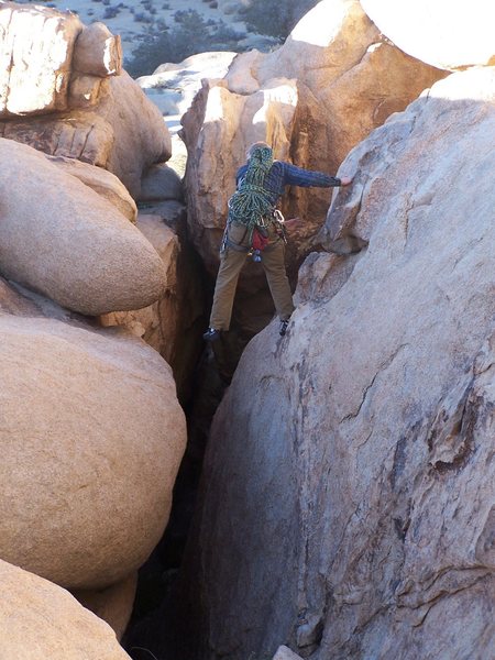 Sometimes I think that the downclimb and getting back to your pack is the most difficult part of this route.