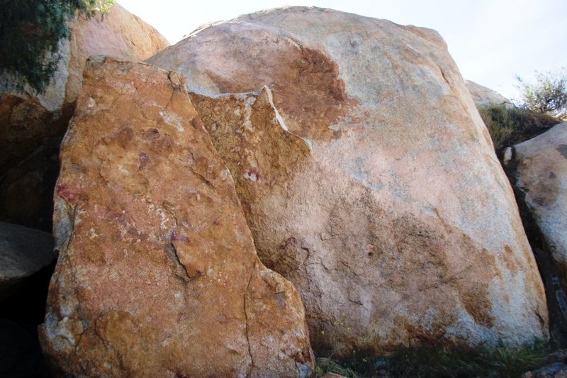 The Tombstone and its wall behind.