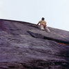 John McMullen climbing at Mt Yona, late 1970's. Photo Tim Eubank.