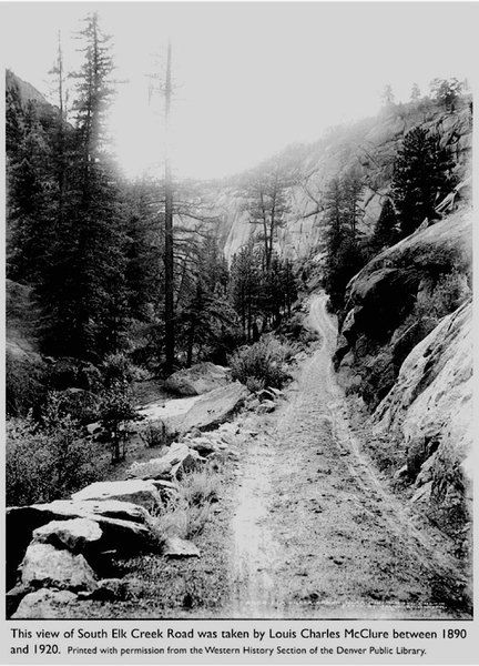 Photo: Louis Charles McClure between 1890 & 1920.<br>
<br>
Fair Use Rationale: This shows historical prominence of this area and rock formation which are of interest in promoting the significant history as well as education for both rock climbing and the natural environment conserved within Colorado.<br>
<br>
The accompanying comment-article also denotes the proper historical context significant in education of Colorado's history.