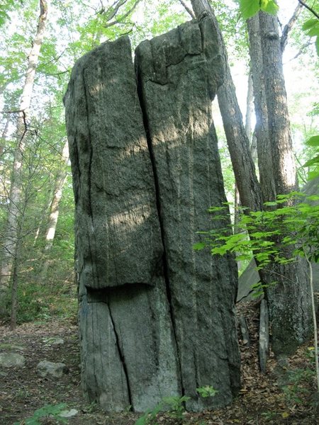 The western face of "New Testament" rock. (The side facing the brook)